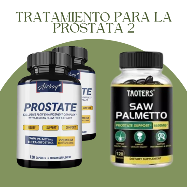 PAQUETE PRÓSTATA 2 MESES ( 2 PROSTATE +1 SAW PALMETTO )