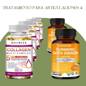PAQUETE ARTICULACIONES 4 MESES ( 4 COLÁGENO HIDROLIZADO + 2 TURMERIC WITH GINGER)